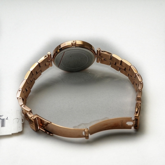 Michael Kors Maci 3 Hand Rose Gold-Tone Watch - Picture 4 of 11